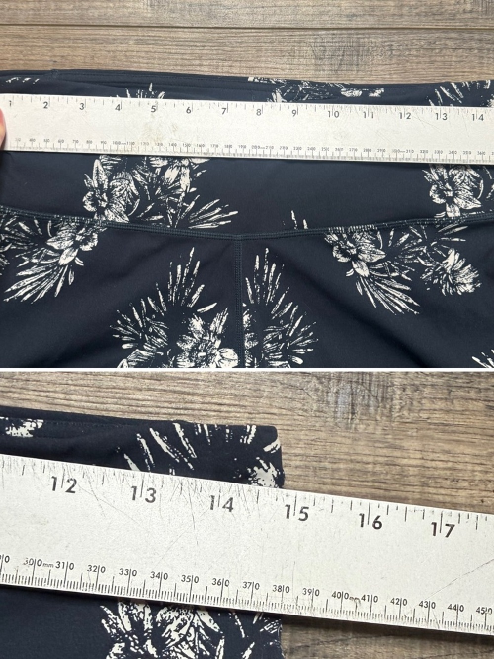 Vuori Navy Leggings with White Floral Print Women's Size Large Athletic - Picture 10 of 10